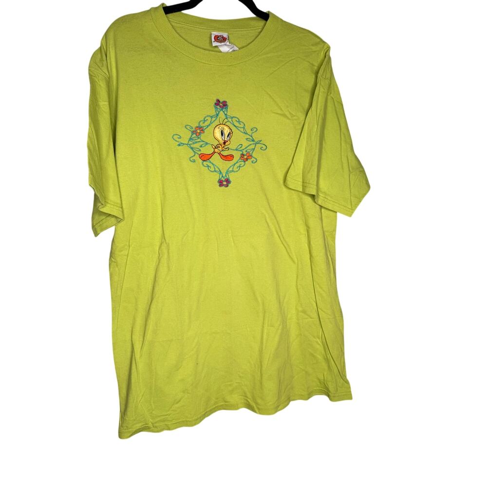 Vintage 1997 Warner‎ bros Tweety Bird Looney Tunes Short Sleeve Embroidered top